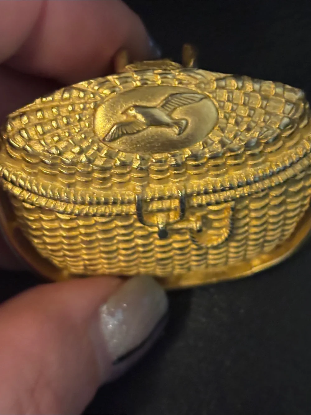 Vintage Paquette Brand Nantucket Basket Belt Buckle
